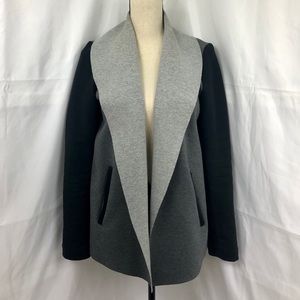 Joan Vass Oversized Open Front Cardigan Small Gray